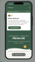 Stór borði efst á forsíðu / mán