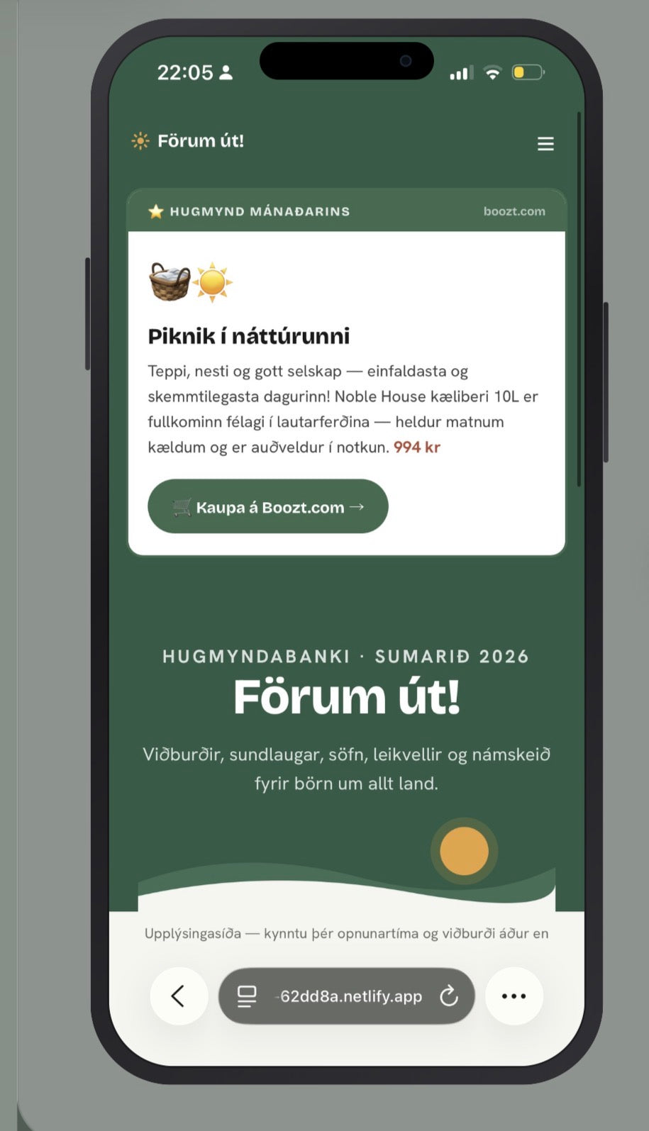 Stór borði efst á forsíðu / mán