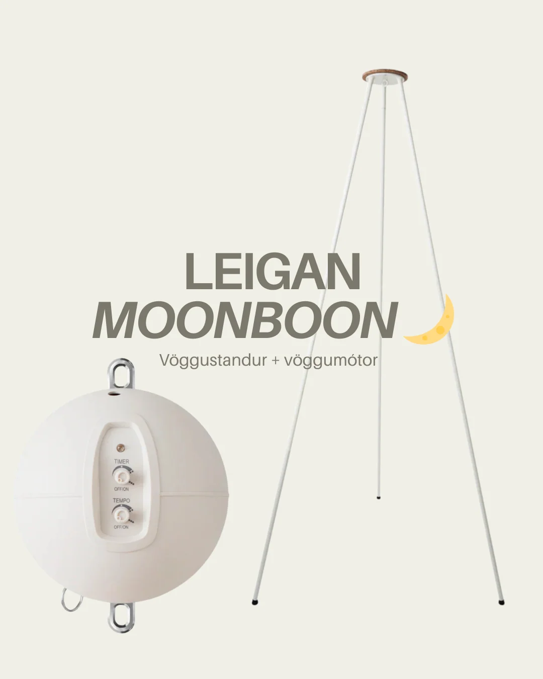 Til leigu! Moonboon standur+mótor